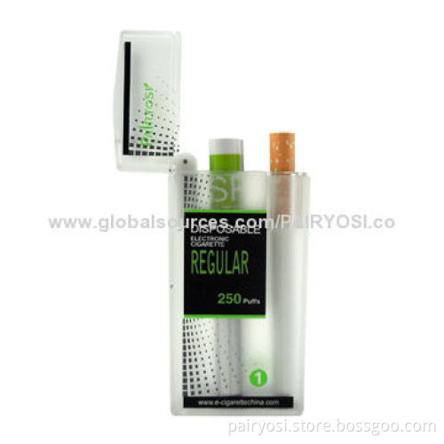 Wholesale e cigarette with 7.8mm diameter, supports 250 puffs, blister packing with display box